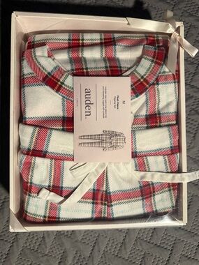Auden Red, Green & White Plaid Plush Fleece Pajama Set